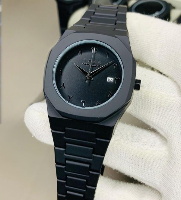 Black Aura Quartz Watch β Sleek & Lightweight Analog Timepiece for Men