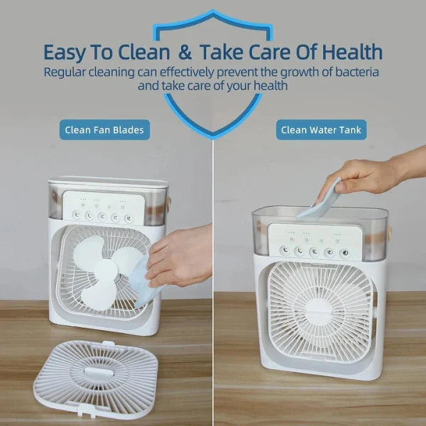Mini 3-in-1 USB AC Fan with LED & Humidifier