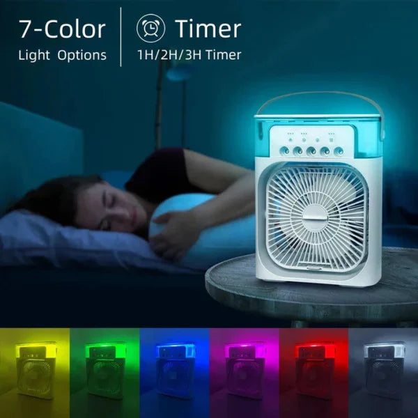 Mini 3-in-1 USB AC Fan with LED & Humidifier