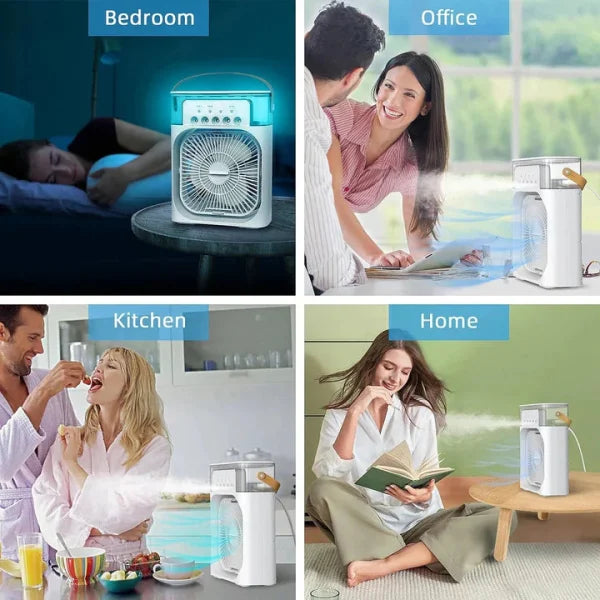 Mini 3-in-1 USB AC Fan with LED & Humidifier